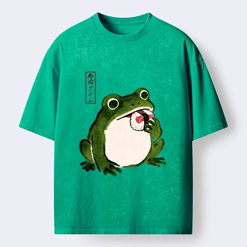 Japanese Washed T-Shirt for Daily Wear