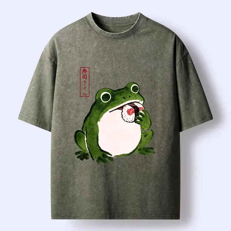 Japanese Washed T-Shirt for Daily Wear