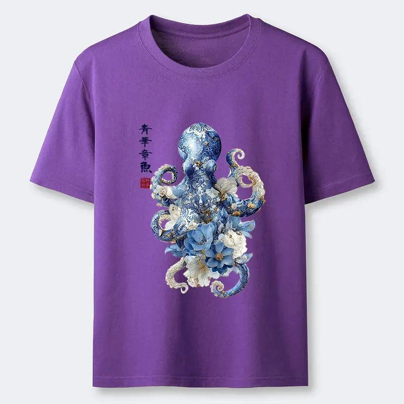 Kyoto-Lion Porcelain Blossom Octopus Classic T-Shirt