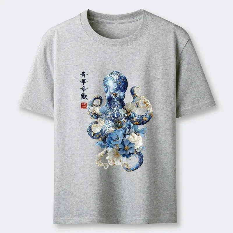 Kyoto-Lion Porcelain Blossom Octopus Classic T-Shirt
