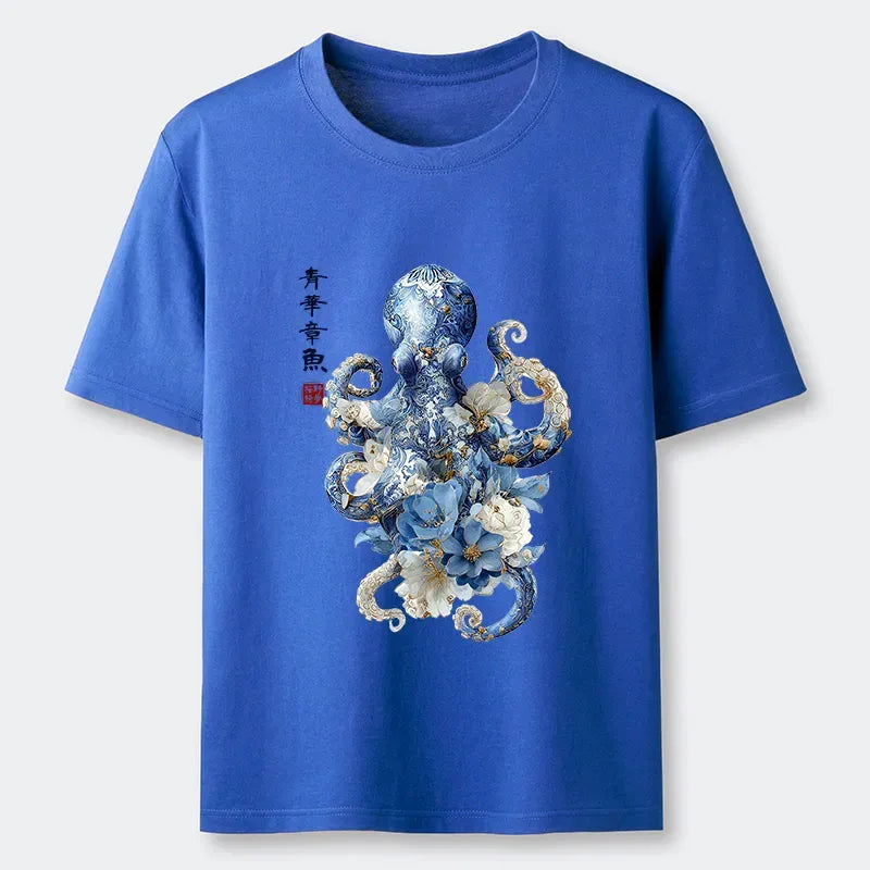 Kyoto-Lion Porcelain Blossom Octopus Classic T-Shirt