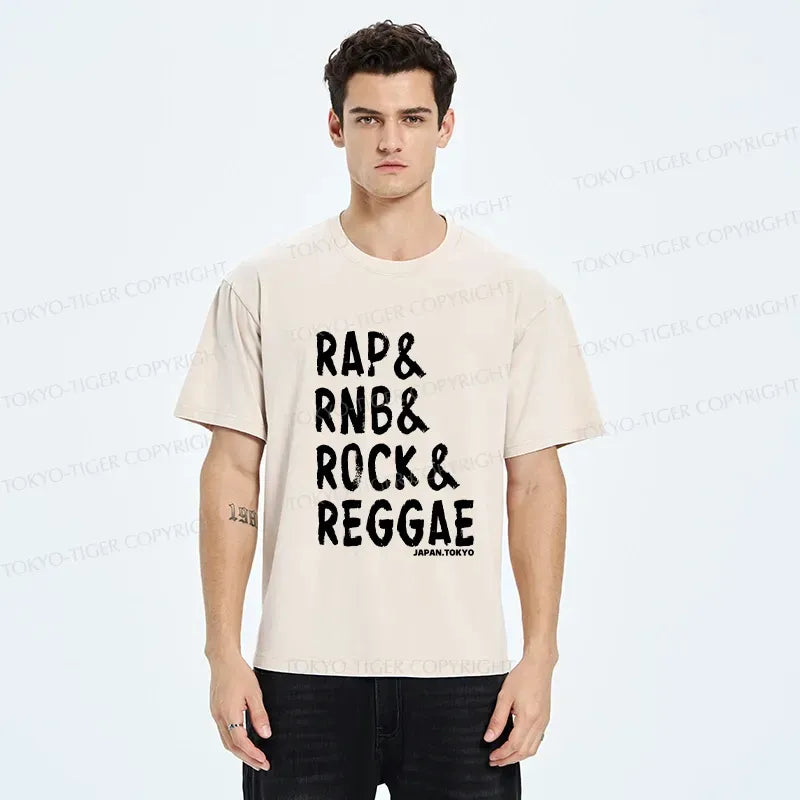 Kyoto-Lion Music Genre Washed T-Shirt