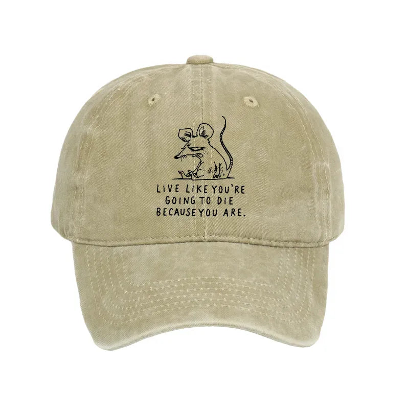 Kyoto-Lion Funny Meme Sarcastic Rat Life Truth Washed Cap