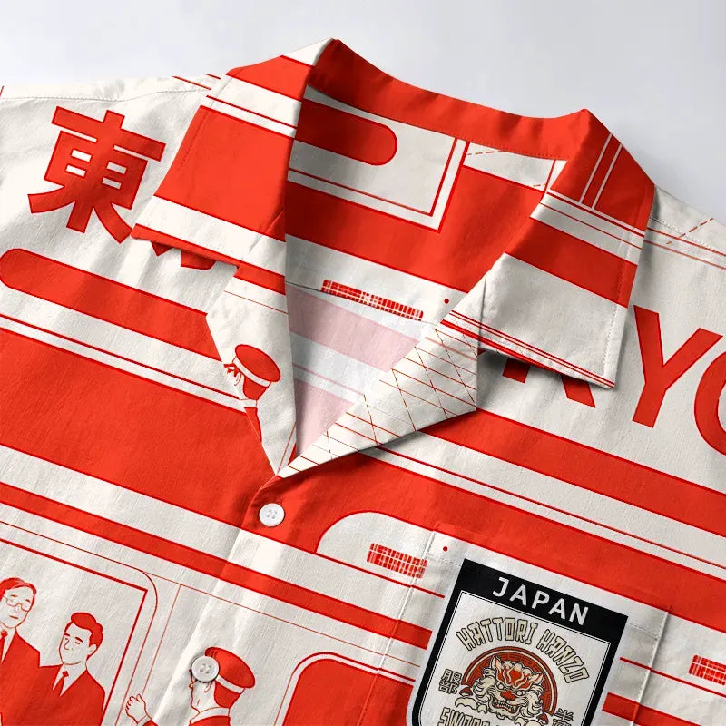 Japanese Unisex Cotton Hawaiian Shirt