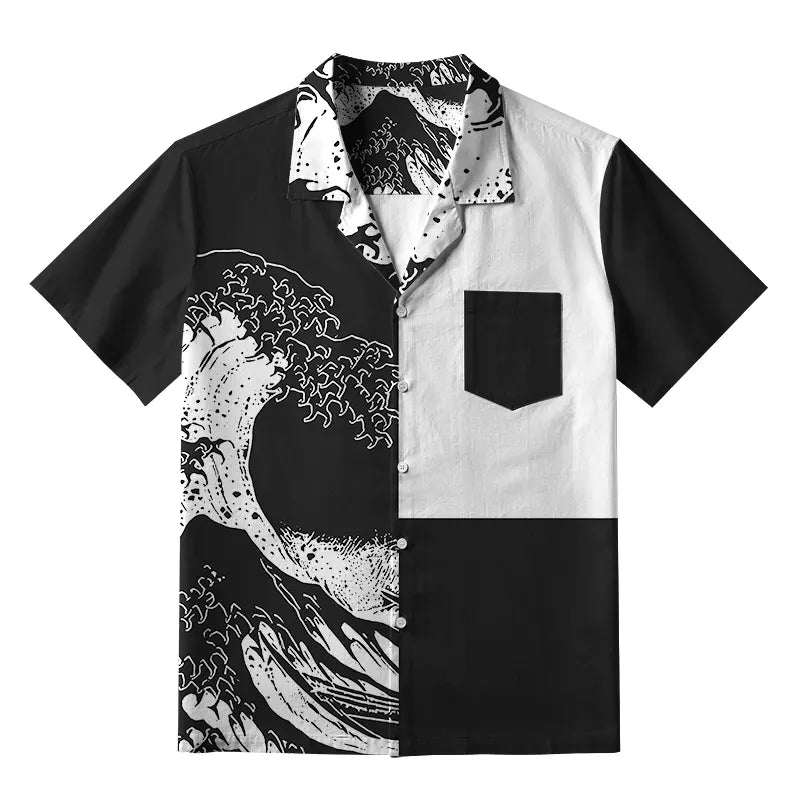 Kyoto Lion Monochrome Hawaiian Shirt Limited Edition