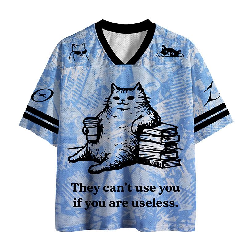 Kyoto-Lion Cat Proving Uselessness Is A Superpower Mesh Jersey