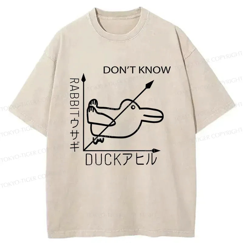 Kyoto-Lion Rabbit Or Duck Washed T-Shirt
