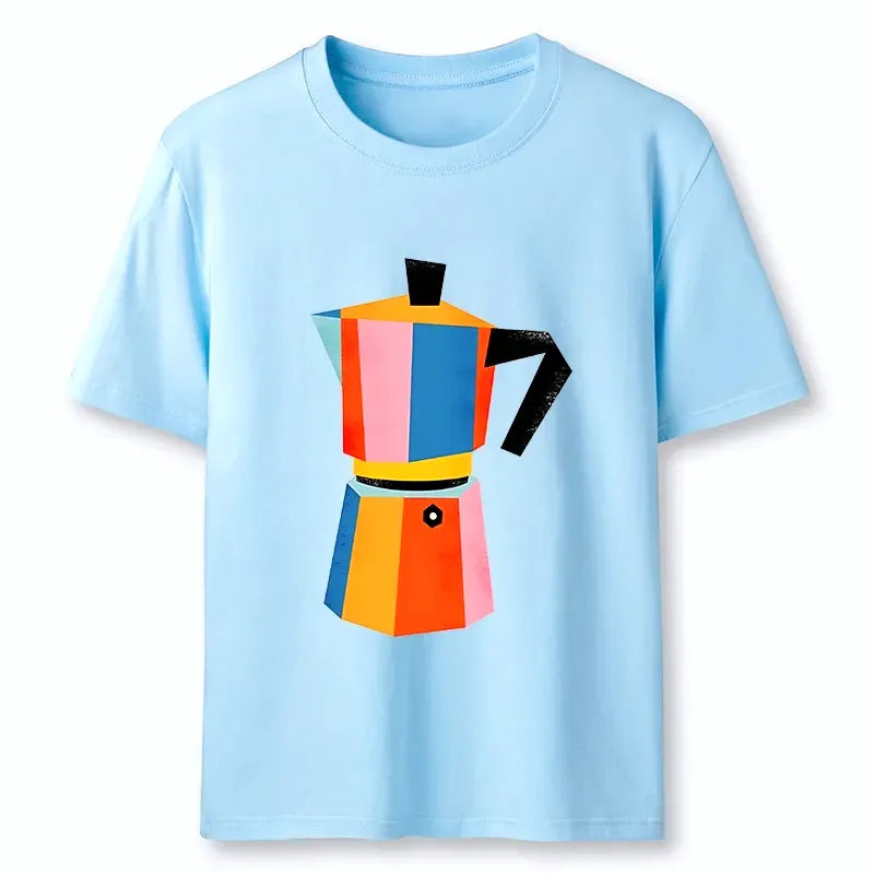 Kyoto-Lion Bright Hues Make Classic Coffee Pot Classic T-Shirt