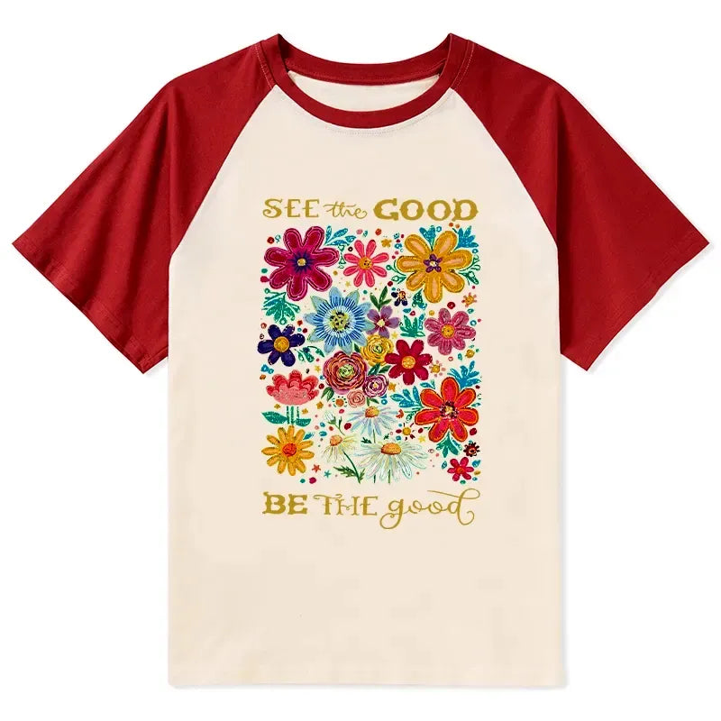 Japanese raglan t-shirt for daily wear