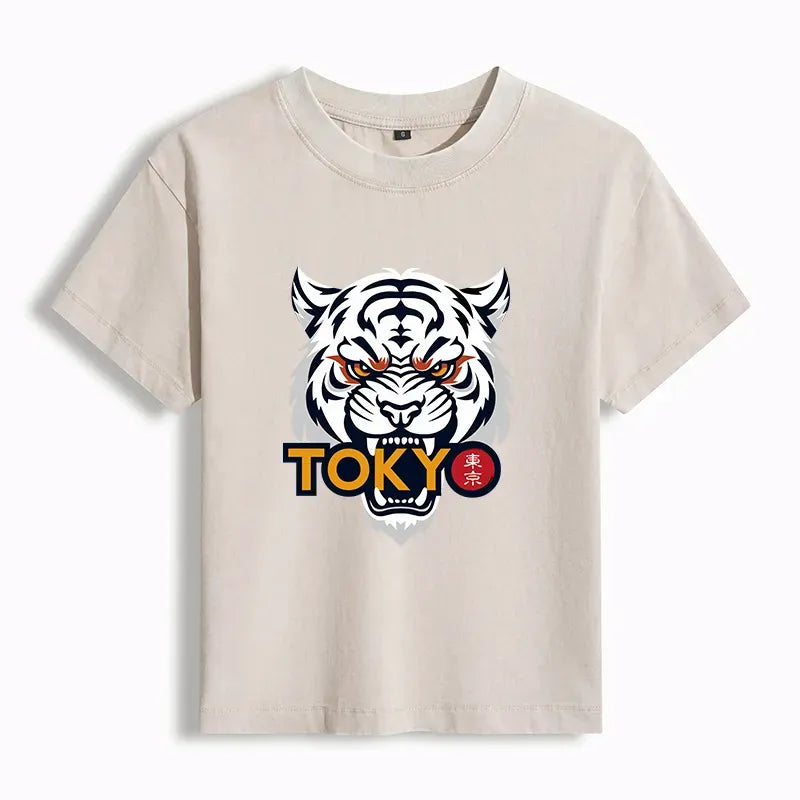 Kyoto-Lion Logo Women's Washed T-shirt