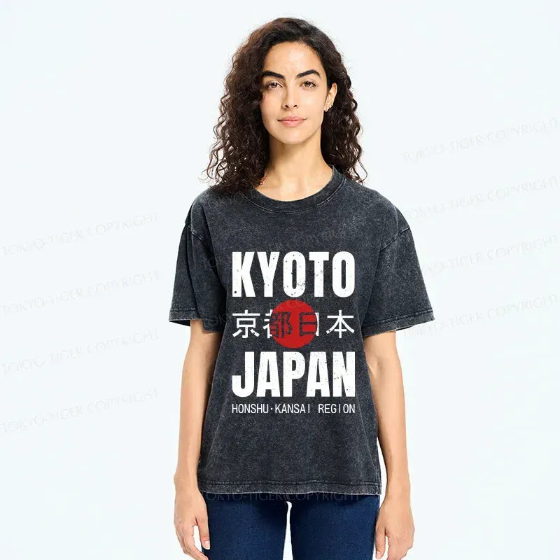 Kyoto Japan Retro T-Shirt for Daily Wear
