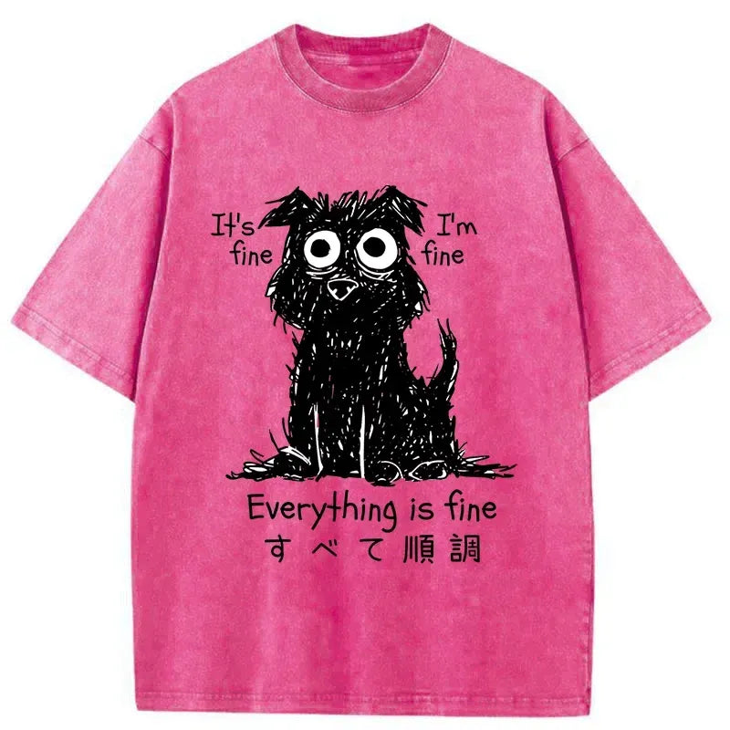 kyoto lion everything is fine t-shirt