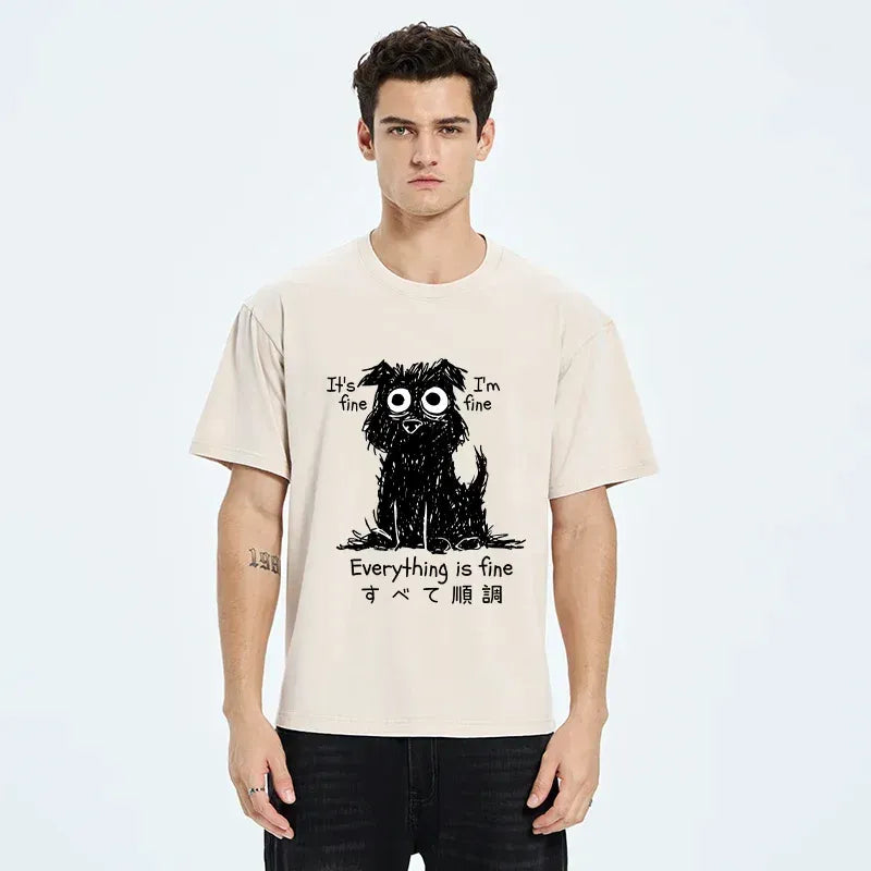 kyoto lion everything is fine t-shirt
