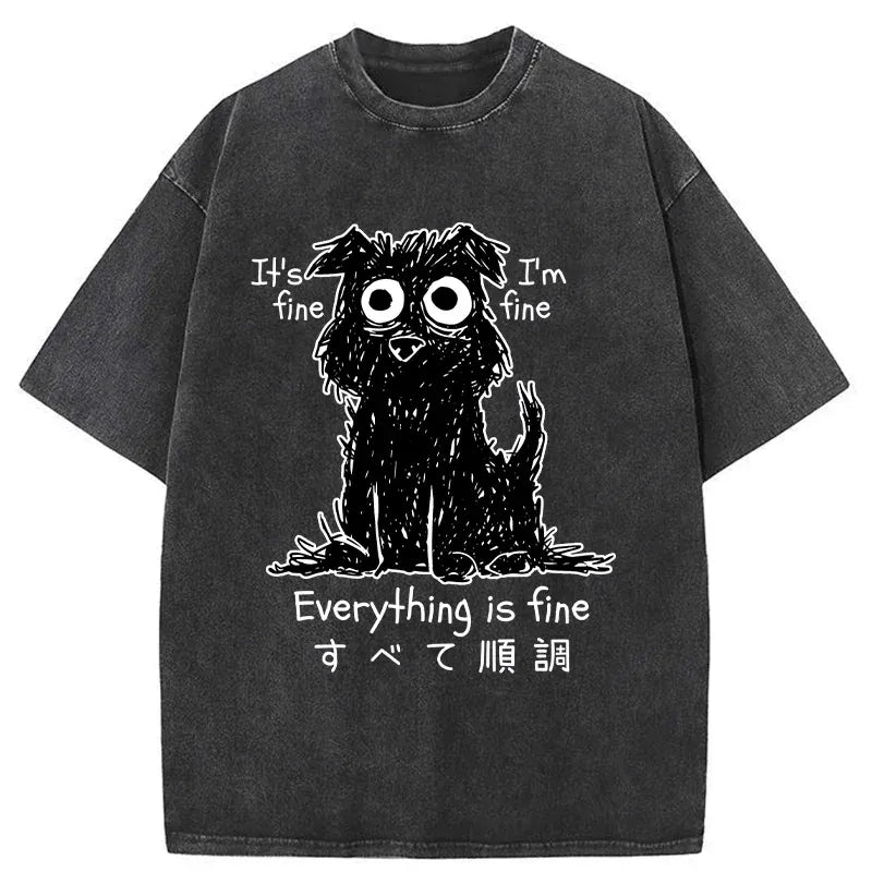 kyoto lion everything is fine t-shirt