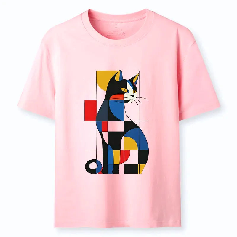Kyoto-Lion Mondrian Cat Classic T-Shirt