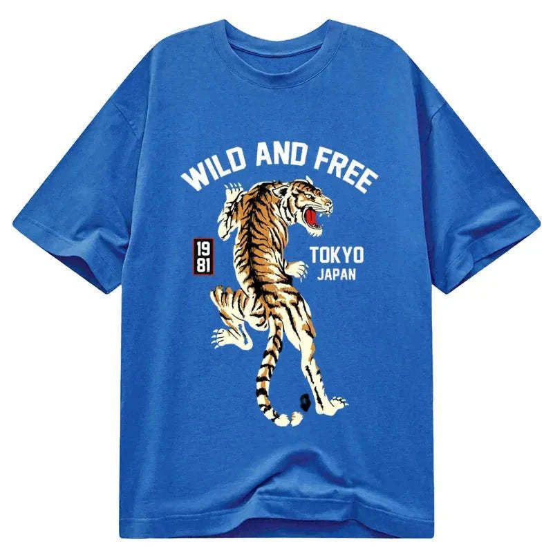 Kyoto-Lion Tiger Street Cotton Classic T-Shirt