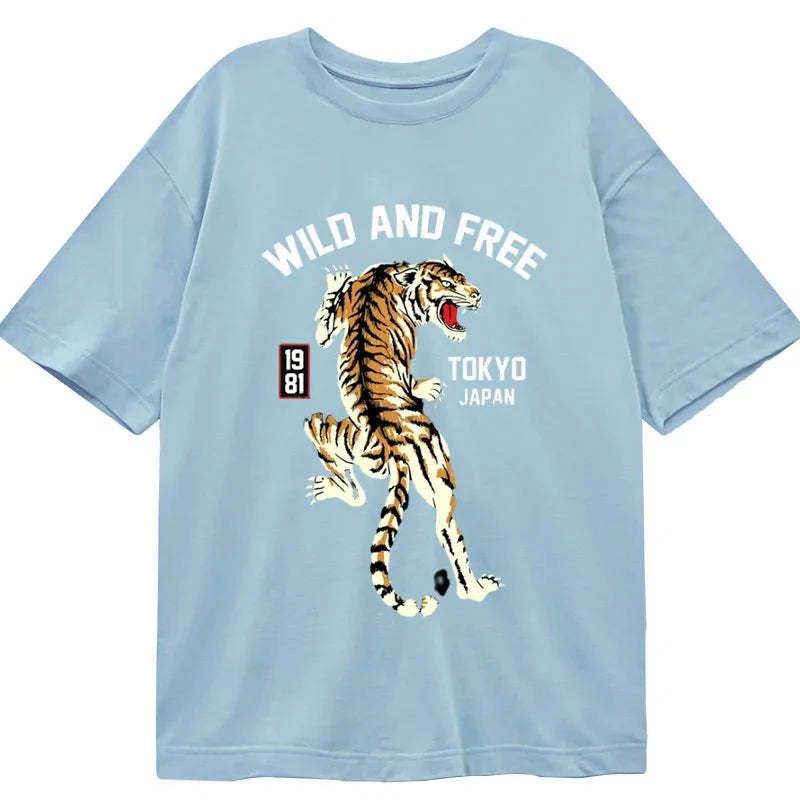Kyoto-Lion Tiger Street Cotton Classic T-Shirt