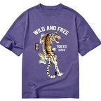 Kyoto-Lion Tiger Street Cotton Classic T-Shirt