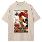 Japanese vintage washed t-shirt for summer