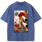 Japanese vintage washed t-shirt for summer