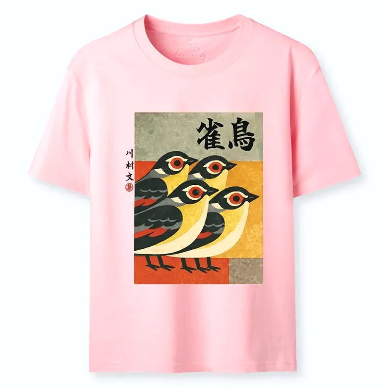 Best Seller Retro Japanese Sparrow T-Shirt