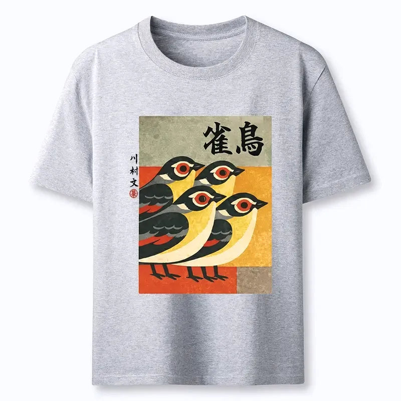 Best Seller Retro Japanese Sparrow T-Shirt