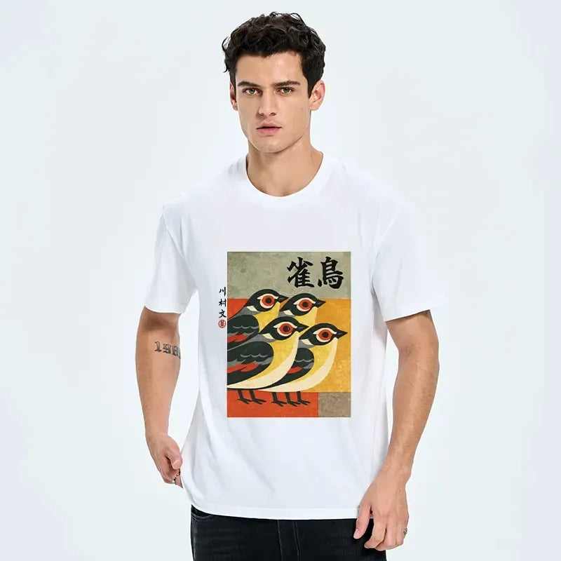 Best Seller Retro Japanese Sparrow T-Shirt