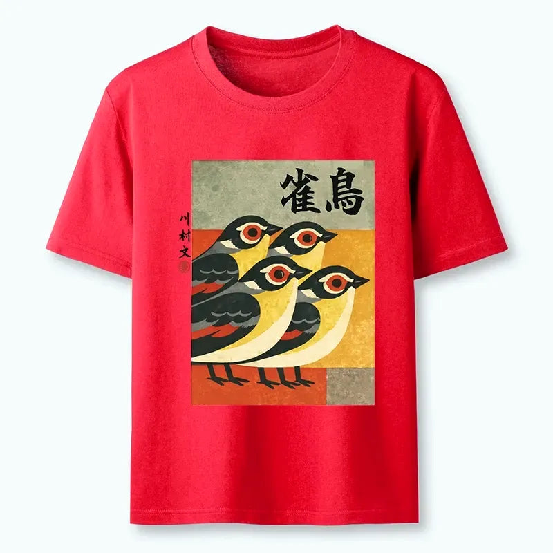 Best Seller Retro Japanese Sparrow T-Shirt
