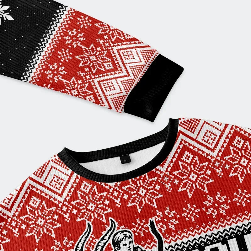 Kyoto-Lion Krampus Takes Children Christmas Ugly Sweatshirt
