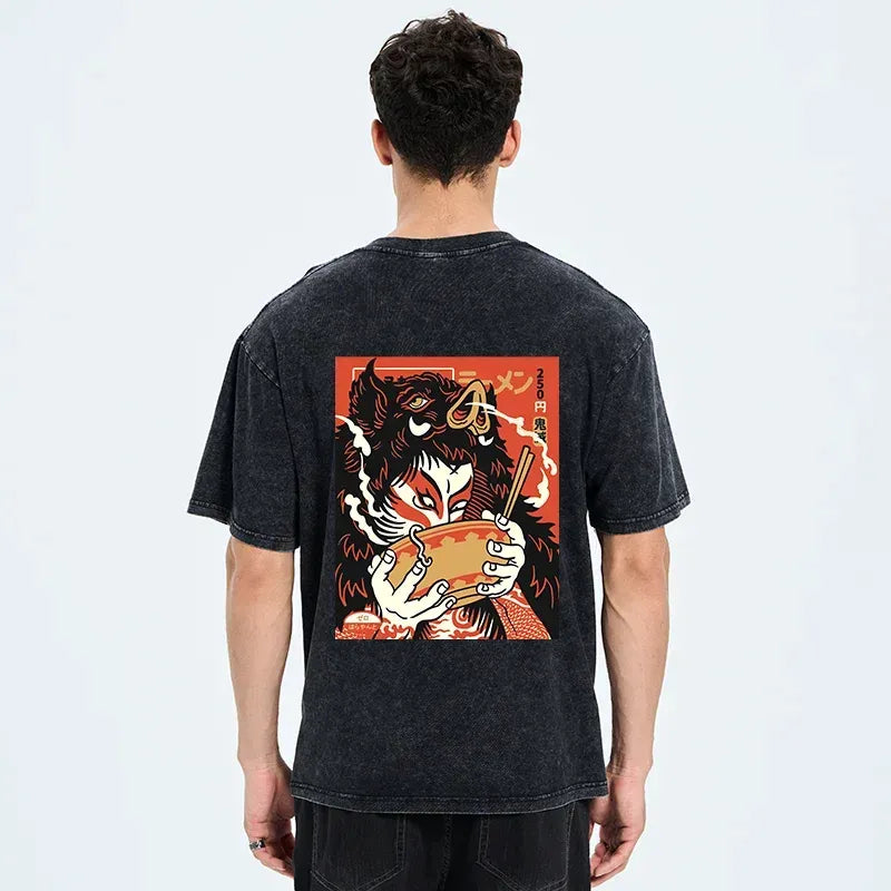 japanese washed t-shirt on sale