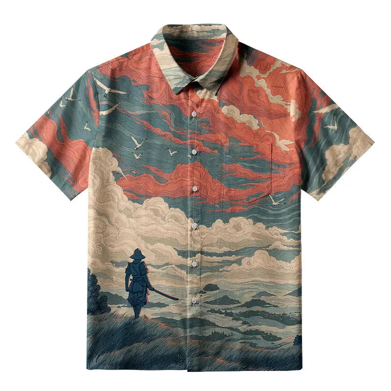 Japanese Samurai Button-up Shirt
