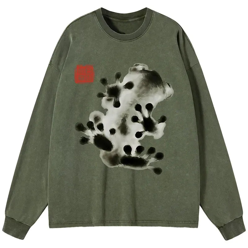 Washed Frog T-Shirt for Streetwear