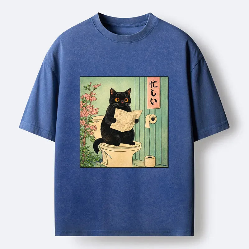 Japanese Vintage Black Cat Tee Best Seller