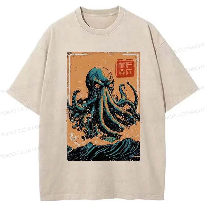 vintage japanese wave t-shirt for men