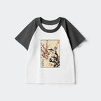 Kyoto-Lion Whispers of Silent Blossoms Kids Raglan T-shirt