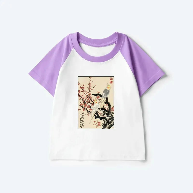 japanese woodblock print kids tshirt gift idea