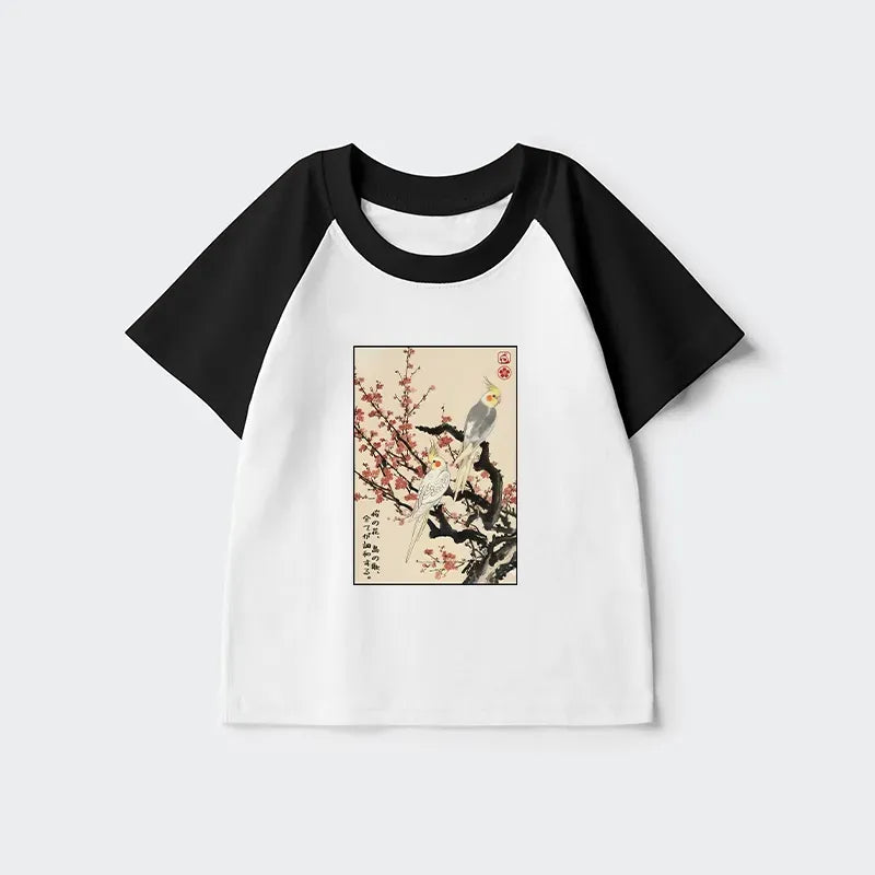 japanese woodblock print kids tshirt gift idea