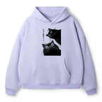 Kyoto-Lion The Cat Is Watching Today Adult Fleece Hoodie