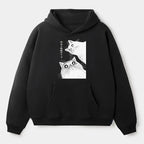 Japanese Cat Hoodie for Streetwear