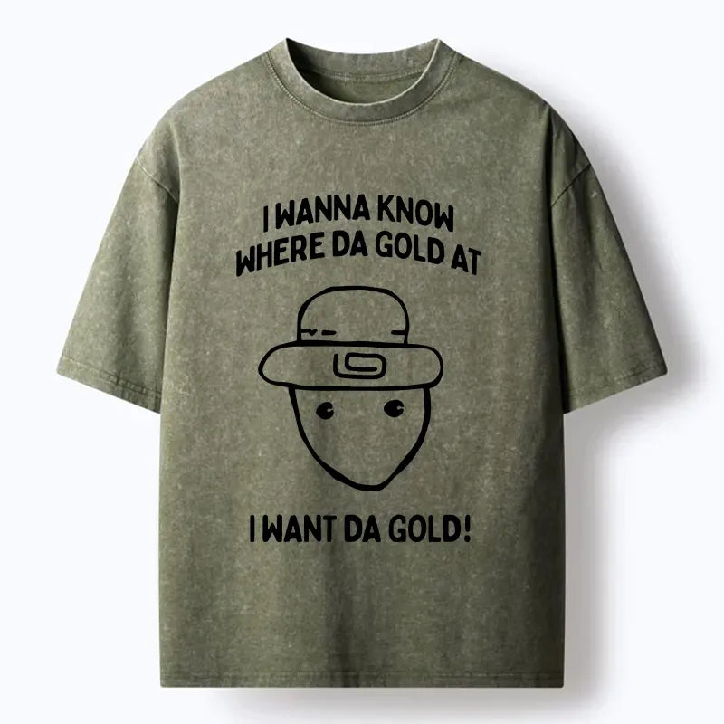 Kyoto-Lion Funny Alabama Leprechaun Meme Washed T-Shirt