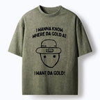 Kyoto-Lion Funny Alabama Leprechaun Meme Washed T-Shirt