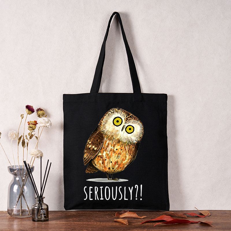 Japanese vintage owl tote bag