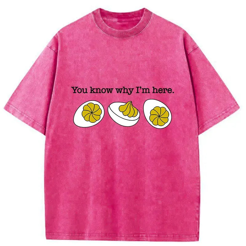 Kyoto-Lion Deviled-Eggs Funny Washed T-Shirt