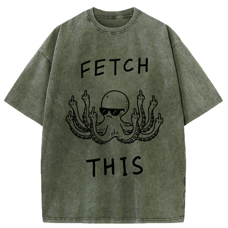 Kyoto-Lion OctoDon't Care Washed T-Shirt
