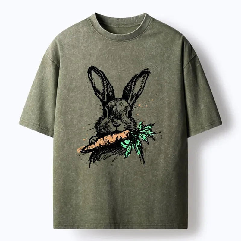 Japanese Vintage Easter Bunny Washed T-Shirt