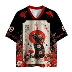 Kyoto-Lion Black Cat Bring Good Luck Mesh Jersey