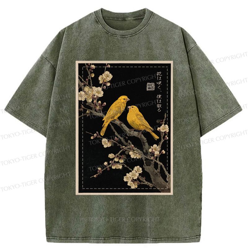 Japanese vintage washed t-shirt for daily wear