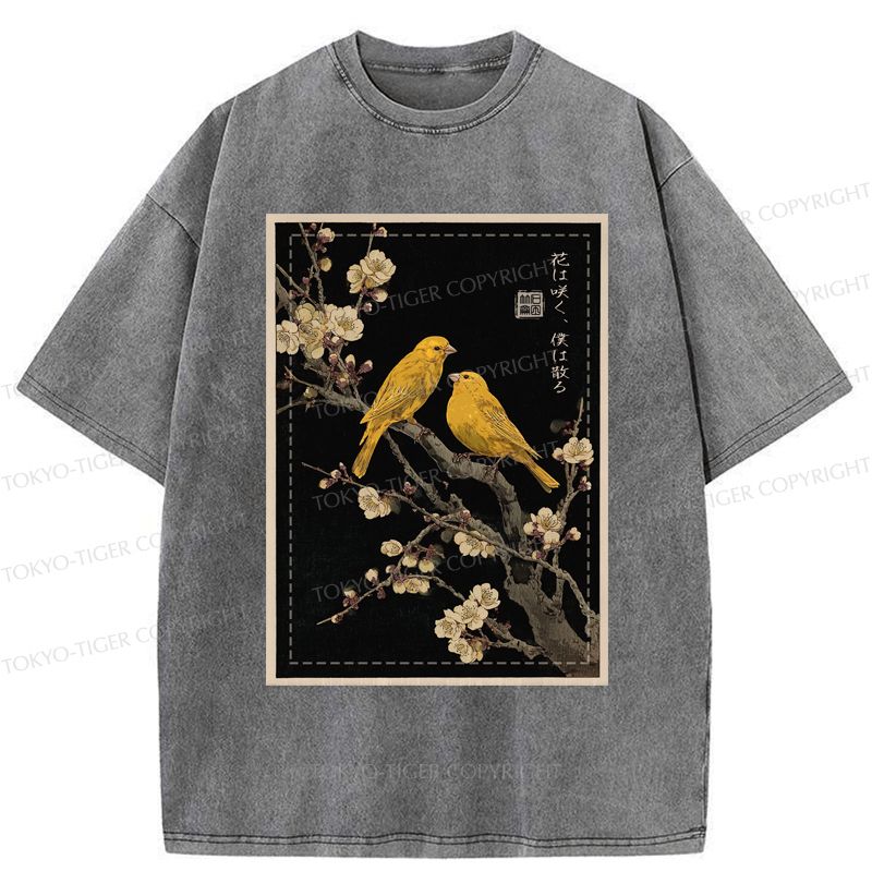 Japanese vintage washed t-shirt for daily wear