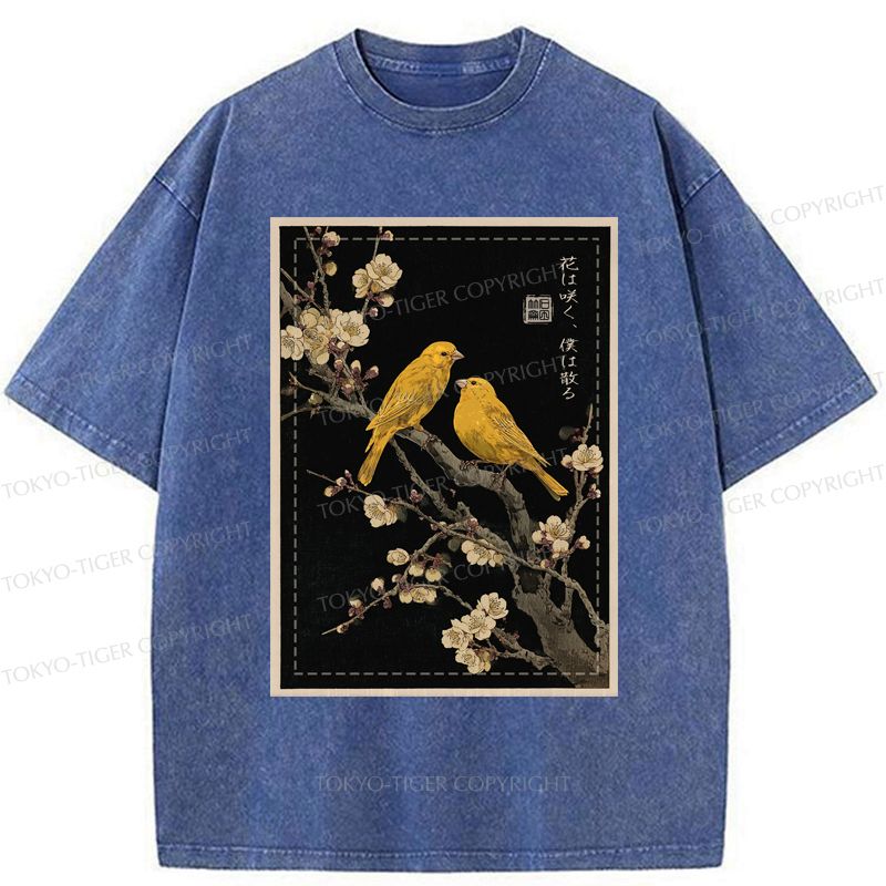 Japanese vintage washed t-shirt for daily wear