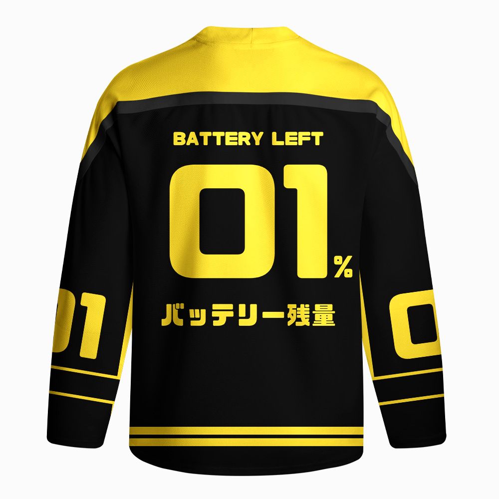 Kyoto-Lion Funny Battery Low Long-Sleeve Hockey Jersey